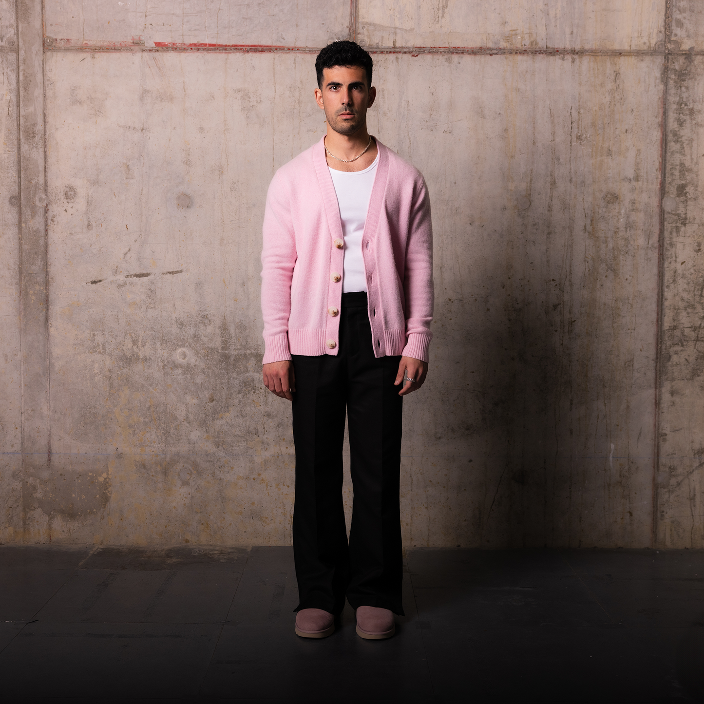 THE CARDIGAN - SHEER PINK